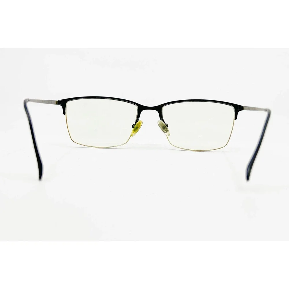 Modo Eyeglasses Mens Black Titanium Half Rim Rectangular Frame 4259 57-19-148